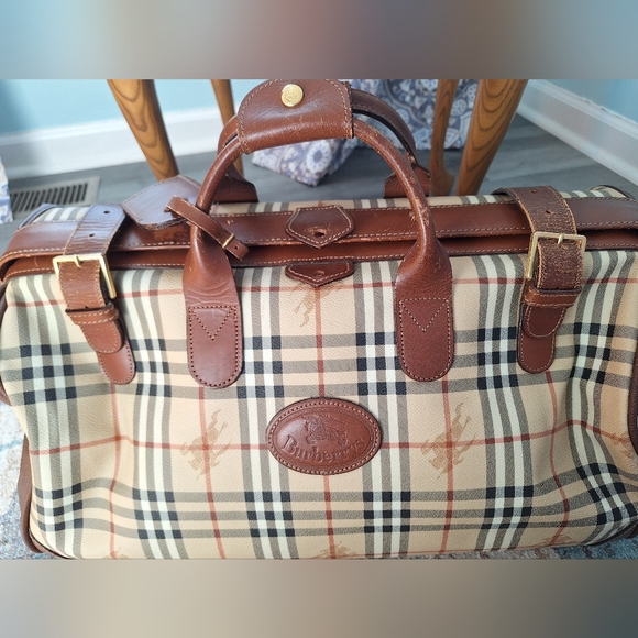 Rare Vintage Burberrys Haymarket Duffle Doctor Bag - Picture 10 of 15